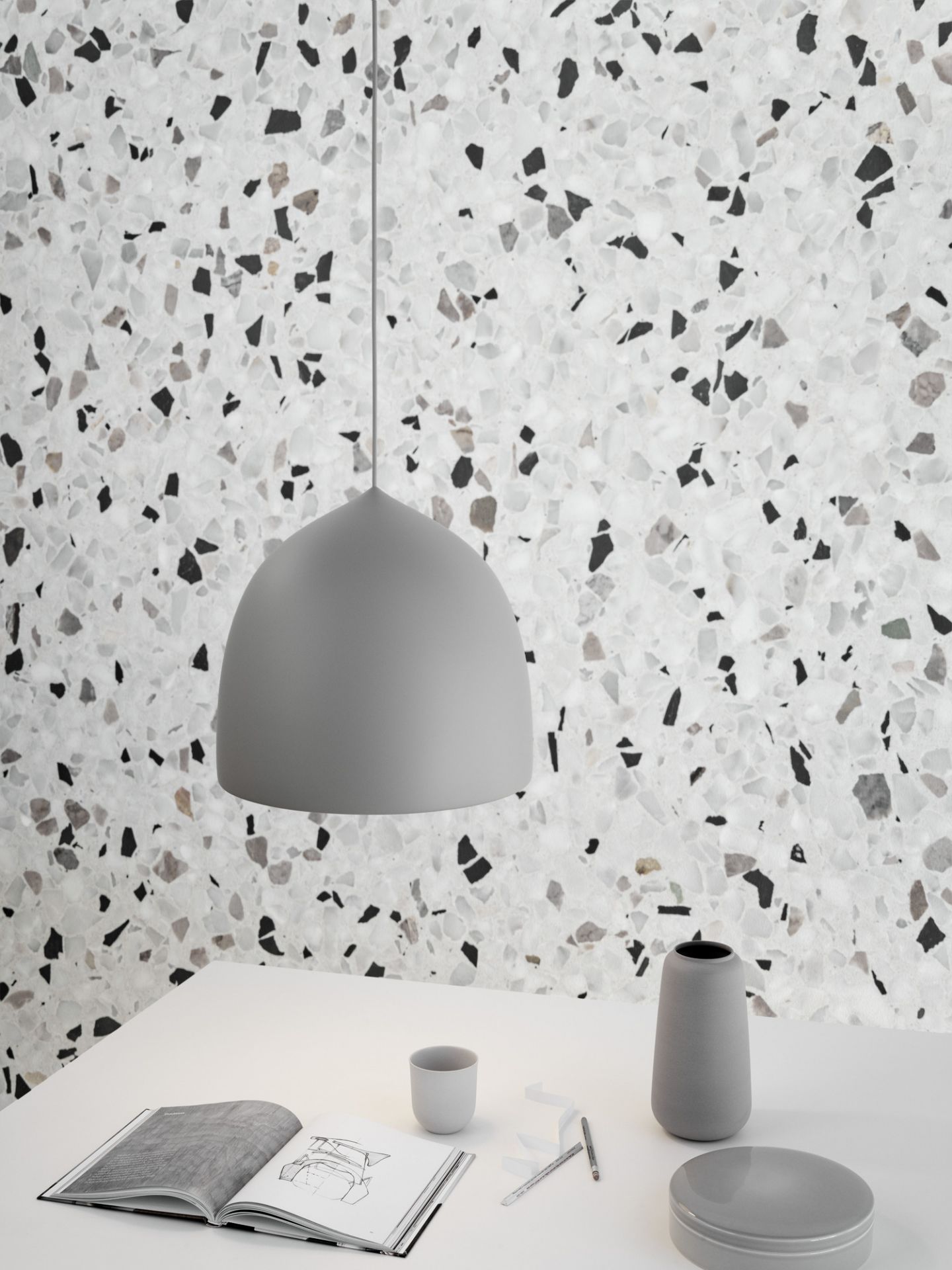 Suspence P1 Pendant Lamp Fritz Hansen Light grey | light
